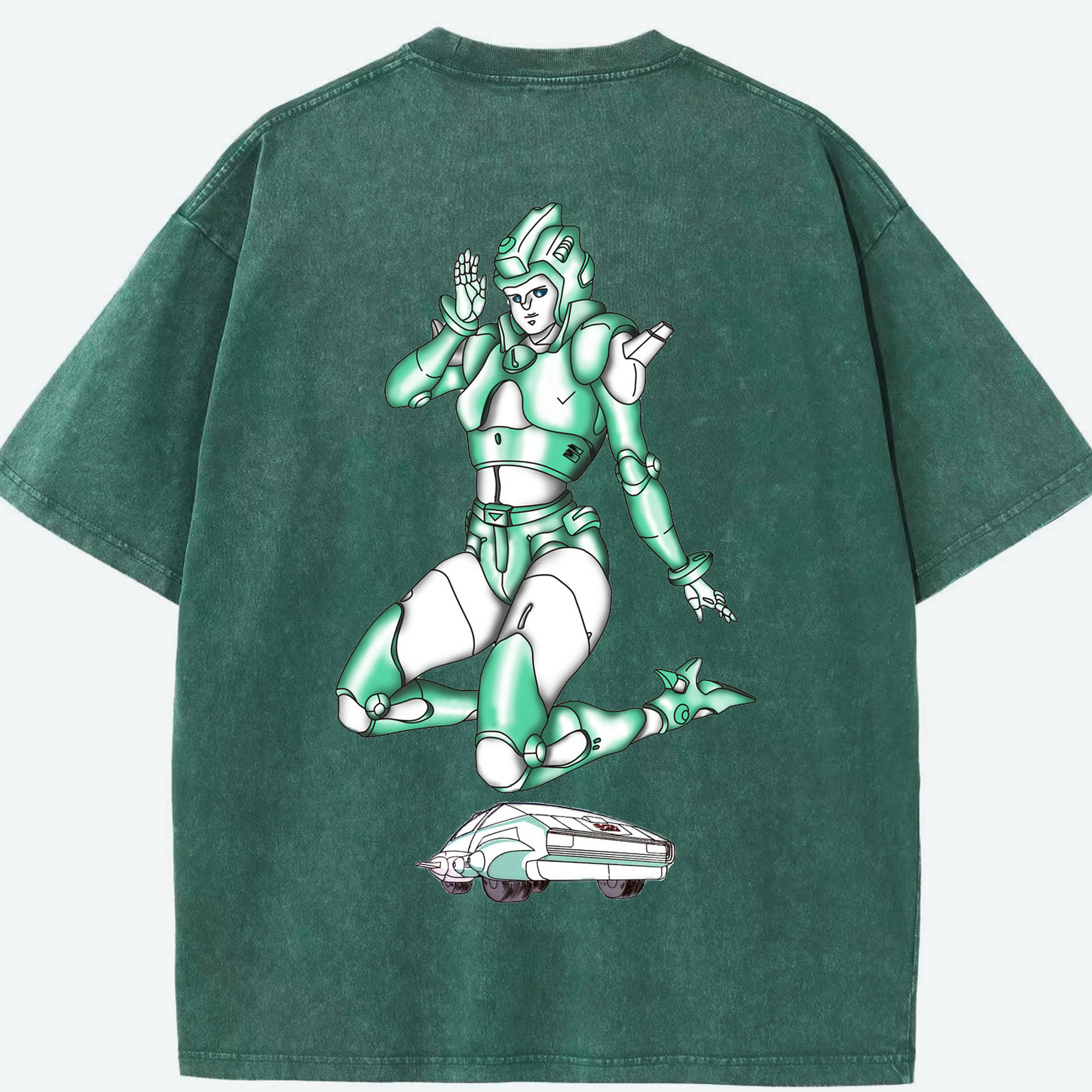（画像用）  綿100% ヴィンテージ風 半袖Tシャツ（背面プリント）